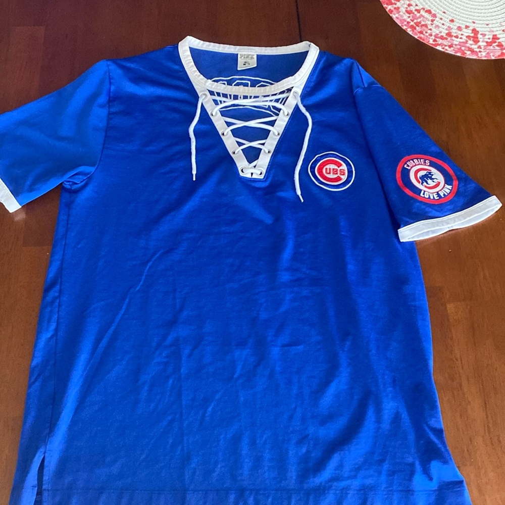 Victoria Secret PINK New Era Chicago Cubs Lace-Up Jersey